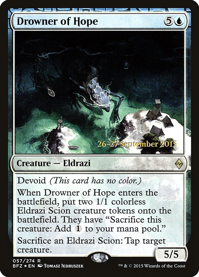 Drowner of Hope [Battle for Zendikar Prerelease Promos] | Gamers Paradise