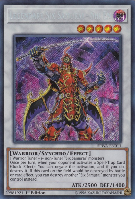 Legendary Six Samurai - Shi En [SPWA-EN011] Secret Rare | Gamers Paradise