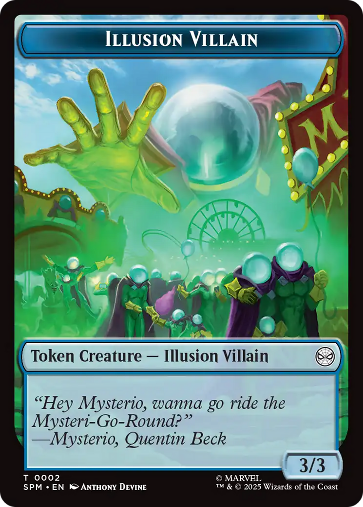 Spider // Illusion Villain Double-Sided Token [Marvel's Spider-Man Tokens] | Gamers Paradise