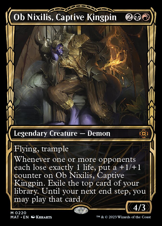 Ob Nixilis, Captive Kingpin (Showcase Halo Foil) [March of the Machine: The Aftermath] | Gamers Paradise
