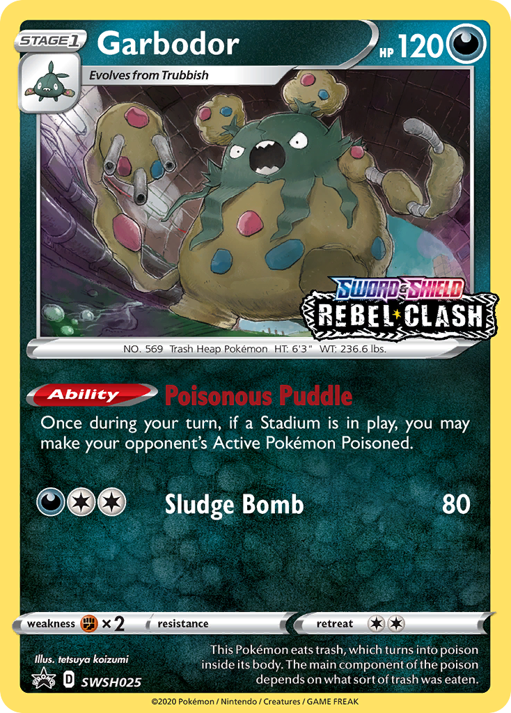 Garbodor (SWSH025) (Prerelease Promo) [Sword & Shield: Black Star Promos] | Gamers Paradise