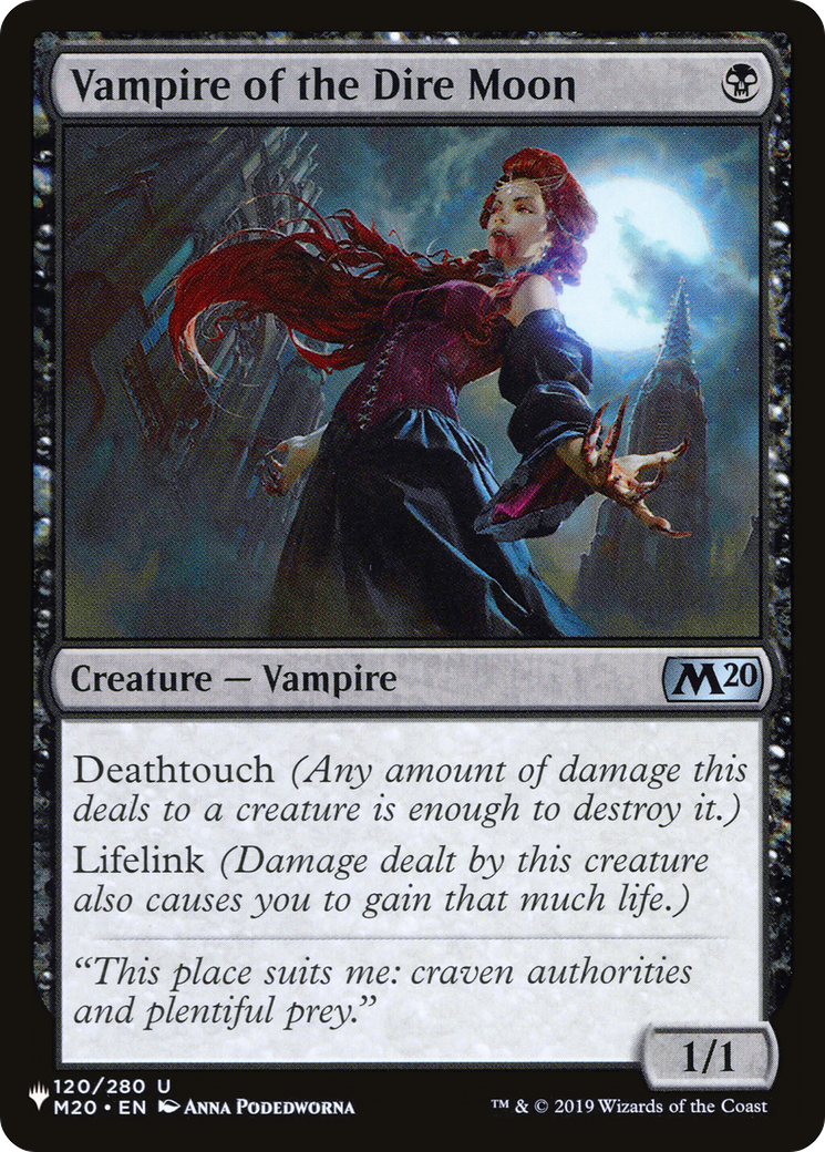 Vampire of the Dire Moon [The List Reprints] | Gamers Paradise