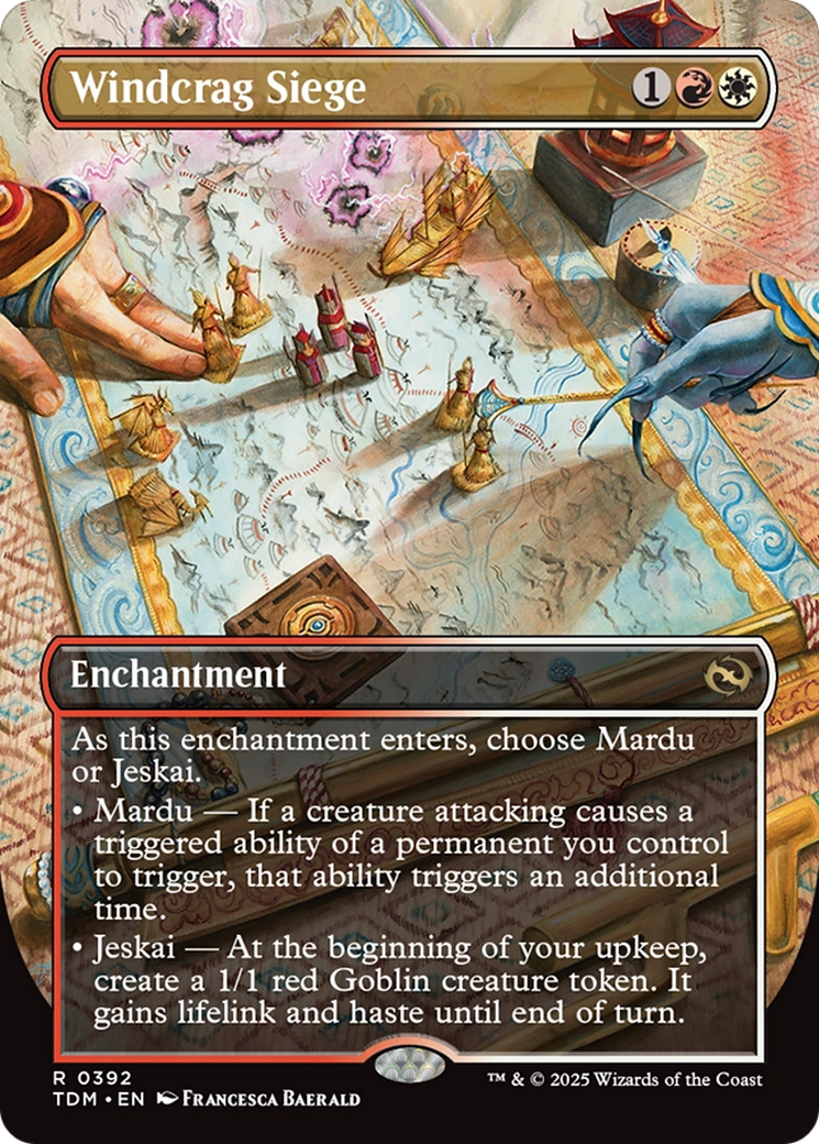 Windcrag Siege (Borderless) [Tarkir: Dragonstorm] | Gamers Paradise