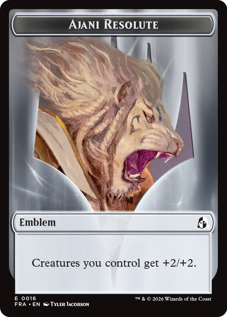 Ajani's Pridemate // Ajani Resolute Double-Sided Token [Reality Fracture Tokens] | Gamers Paradise