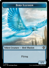 Dragon Elemental // Bird Illusion Double-Sided Token [Outlaws of Thunder Junction Commander Tokens] | Gamers Paradise