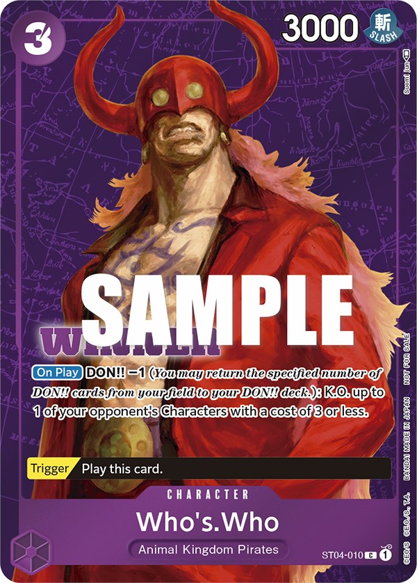 Who's.Who (Tournament Pack Vol. 3) [Winner] [One Piece Promotion Cards] | Gamers Paradise