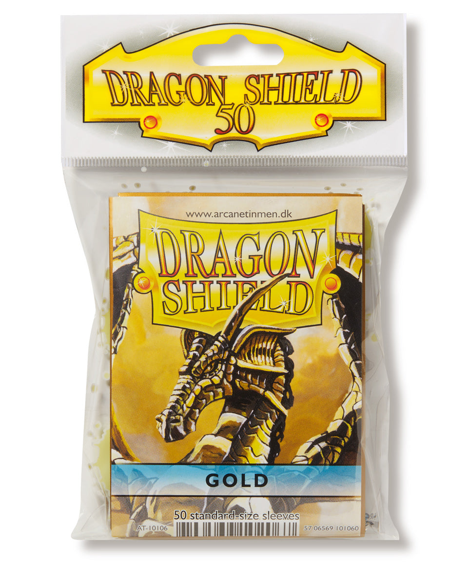 Dragon Shield: Standard 50ct Sleeves - Gold (Classic) | Gamers Paradise