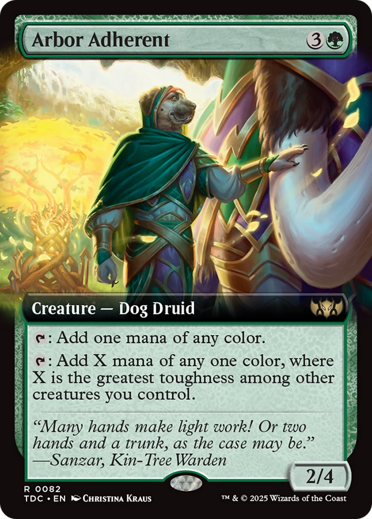 Arbor Adherent (Extended Art) [Tarkir: Dragonstorm Commander] | Gamers Paradise