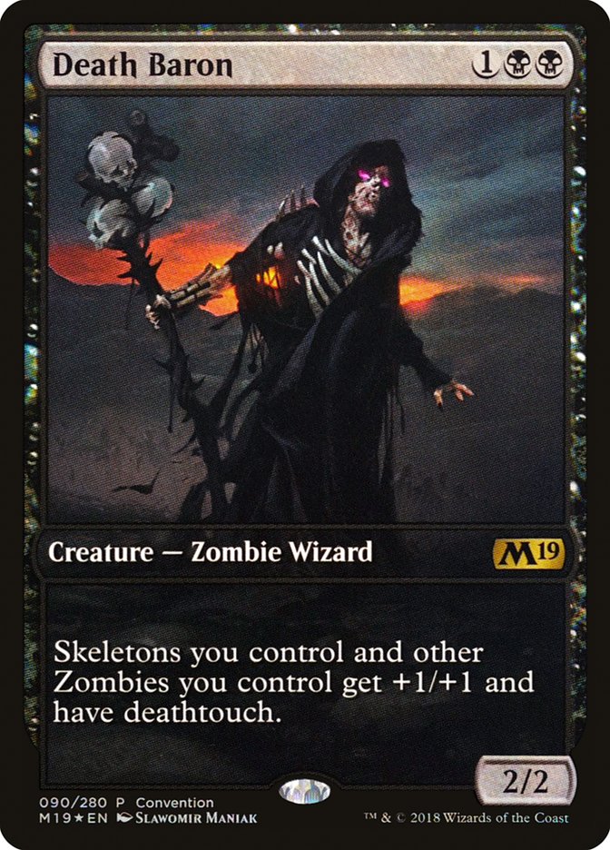 Death Baron (Convention) (Full Art) [Core Set 2019 Promos] | Gamers Paradise