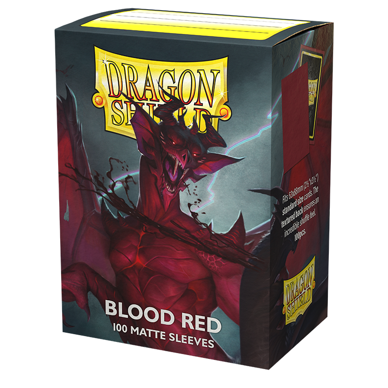 Dragon Shield: Standard 100ct Sleeves - Blood Red (Matte) | Gamers Paradise