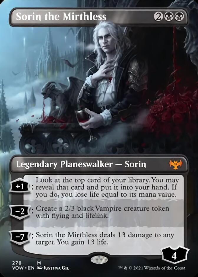 Sorin the Mirthless (Borderless) [Innistrad: Crimson Vow] | Gamers Paradise