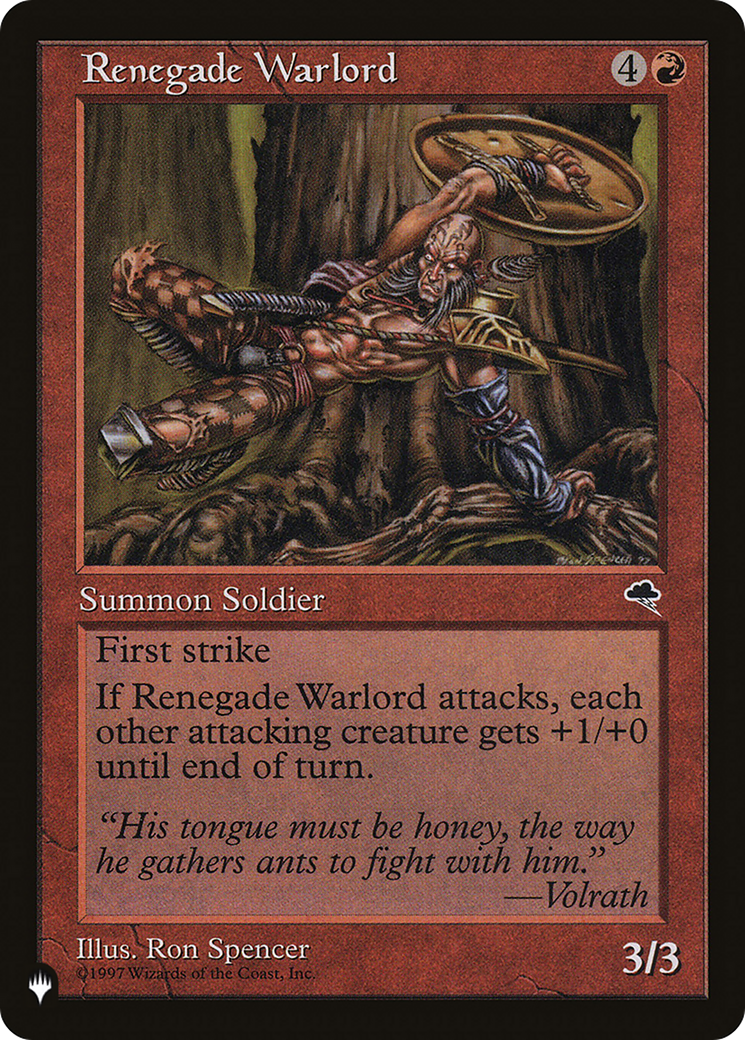 Renegade Warlord [The List Reprints] | Gamers Paradise