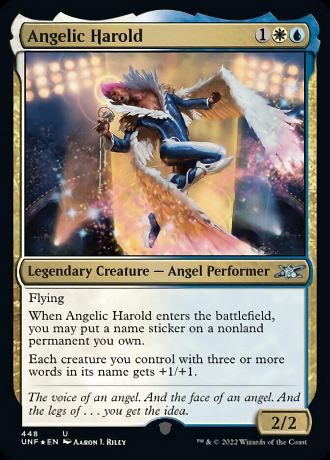 Angelic Harold (Galaxy Foil) [Unfinity] | Gamers Paradise