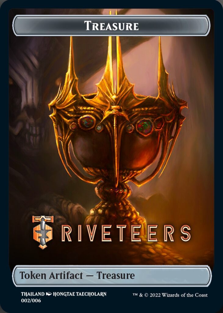 Treasure Token (Riveteers) (Southeast Asia Artists) [Streets of New Capenna Tokens] | Gamers Paradise