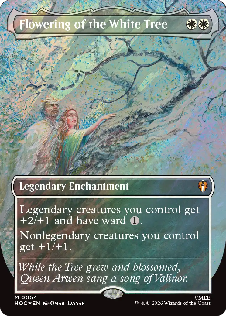 Flowering of the White Tree (Borderless) (Surge Foil) [The Hobbit: Eternal-Legal] | Gamers Paradise