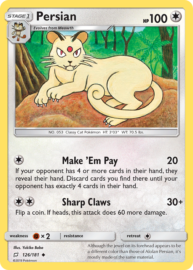 Persian (126/181) [Sun & Moon: Team Up] | Gamers Paradise