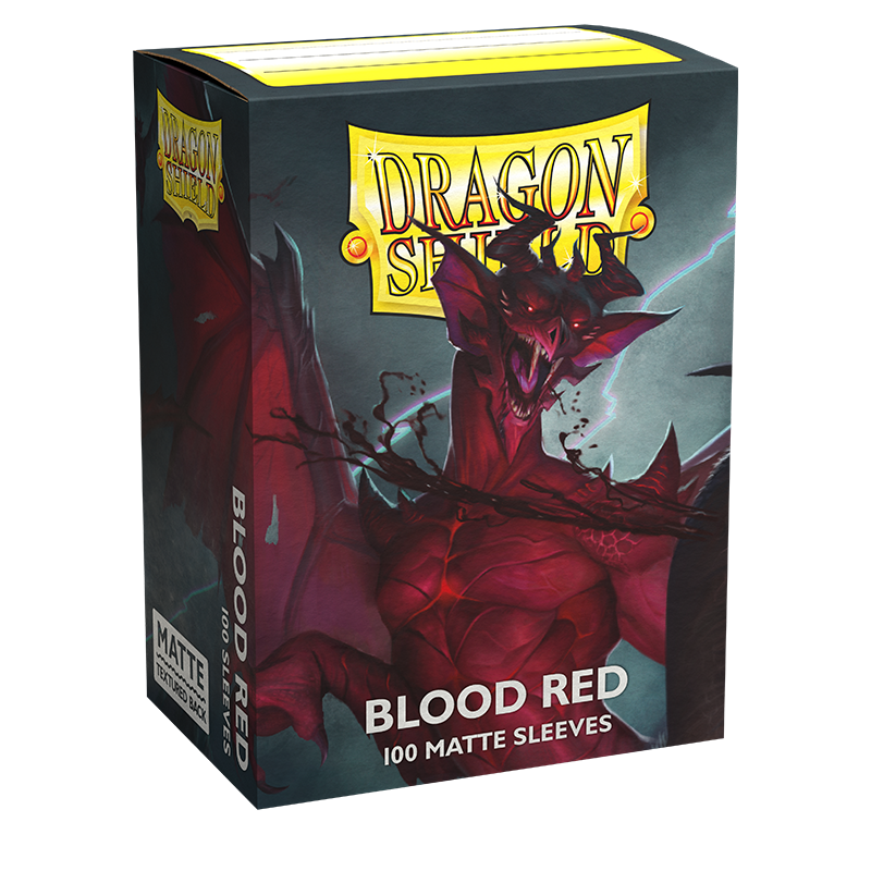 Dragon Shield: Standard 100ct Sleeves - Blood Red (Matte) | Gamers Paradise