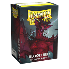 Dragon Shield: Standard 100ct Sleeves - Blood Red (Matte) | Gamers Paradise