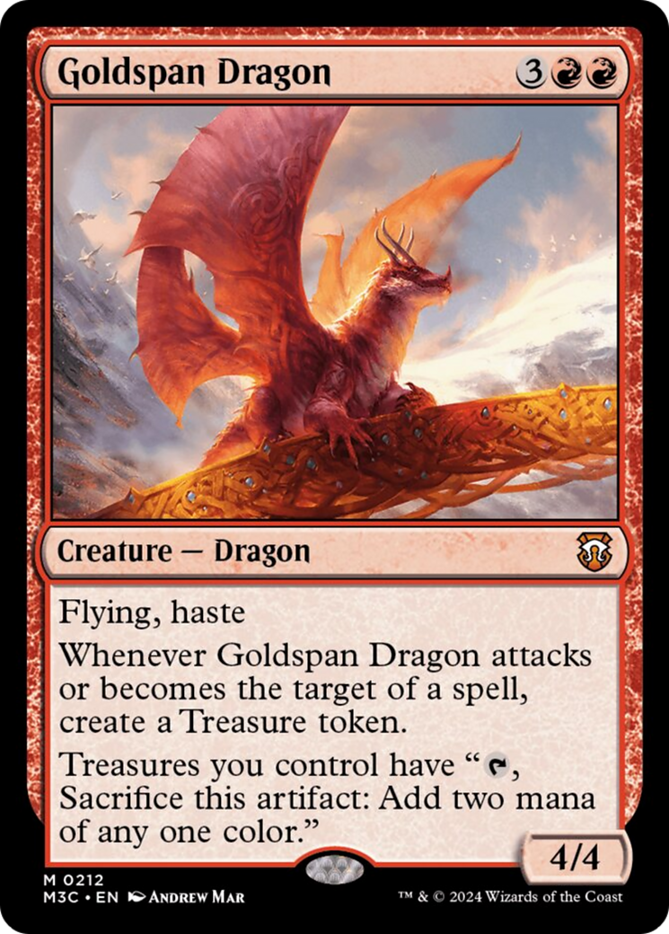Goldspan Dragon (Ripple Foil) [Modern Horizons 3 Commander] | Gamers Paradise