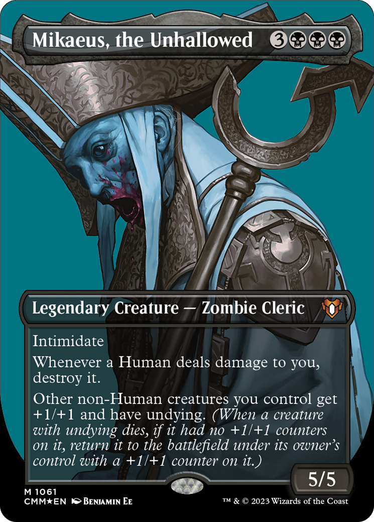 Mikaeus, the Unhallowed (Borderless Textured Foil Frame Break) [Commander Masters] | Gamers Paradise