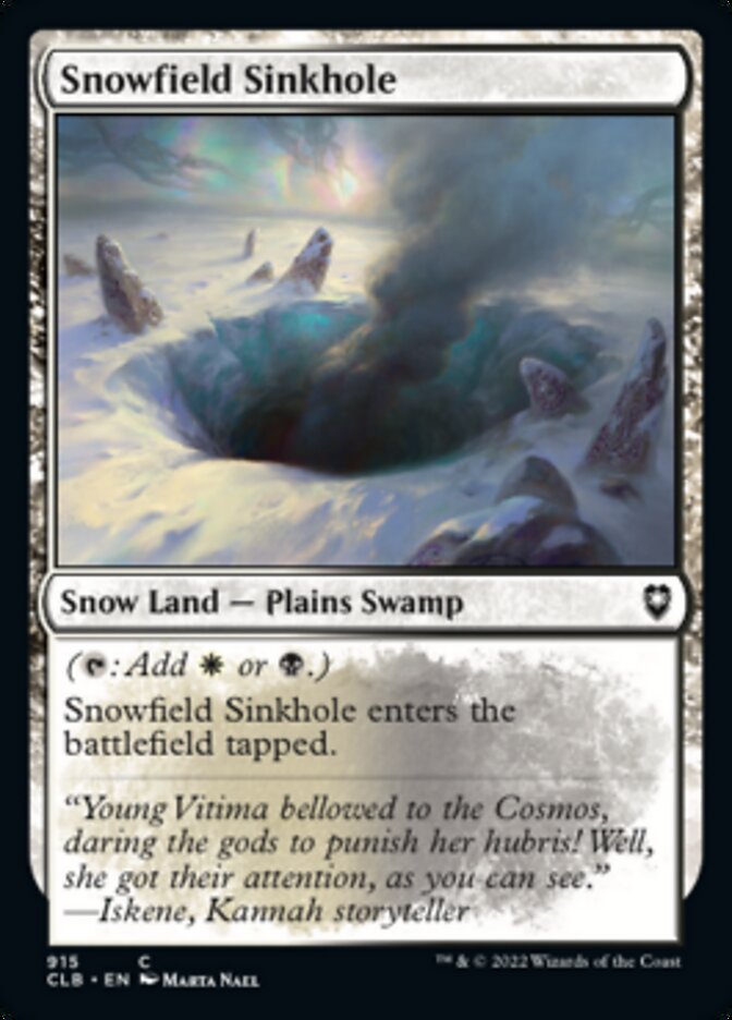 Snowfield Sinkhole [Commander Legends: Battle for Baldur's Gate] | Gamers Paradise