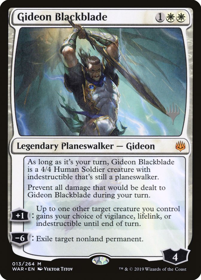 Gideon Blackblade (Promo Pack) [War of the Spark Promos] | Gamers Paradise