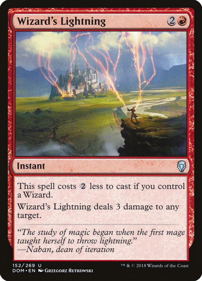 Wizard's Lightning [Dominaria] | Gamers Paradise