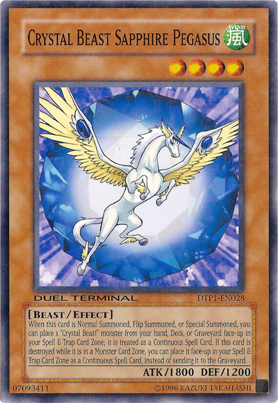 Crystal Beast Sapphire Pegasus [DTP1-EN028] Common | Gamers Paradise