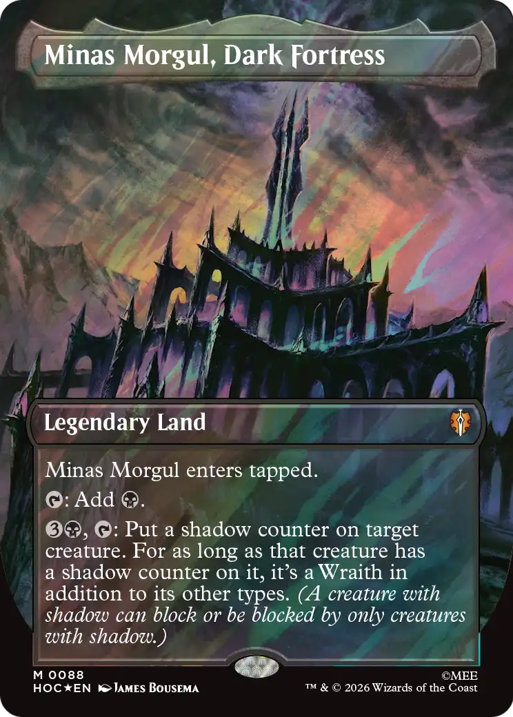 Minas Morgul, Dark Fortress (Borderless) (Surge Foil) [The Hobbit: Eternal-Legal] | Gamers Paradise