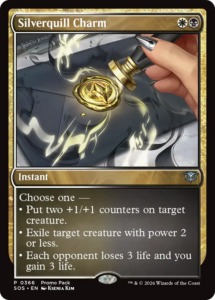 Silverquill Charm [Secrets of Strixhaven Promos] | Gamers Paradise