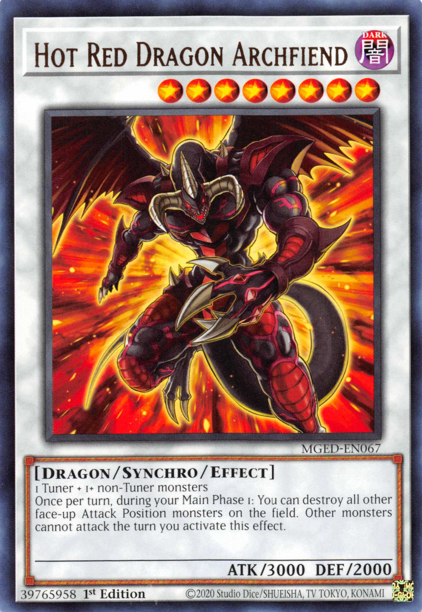 Hot Red Dragon Archfiend [MGED-EN067] Rare | Gamers Paradise