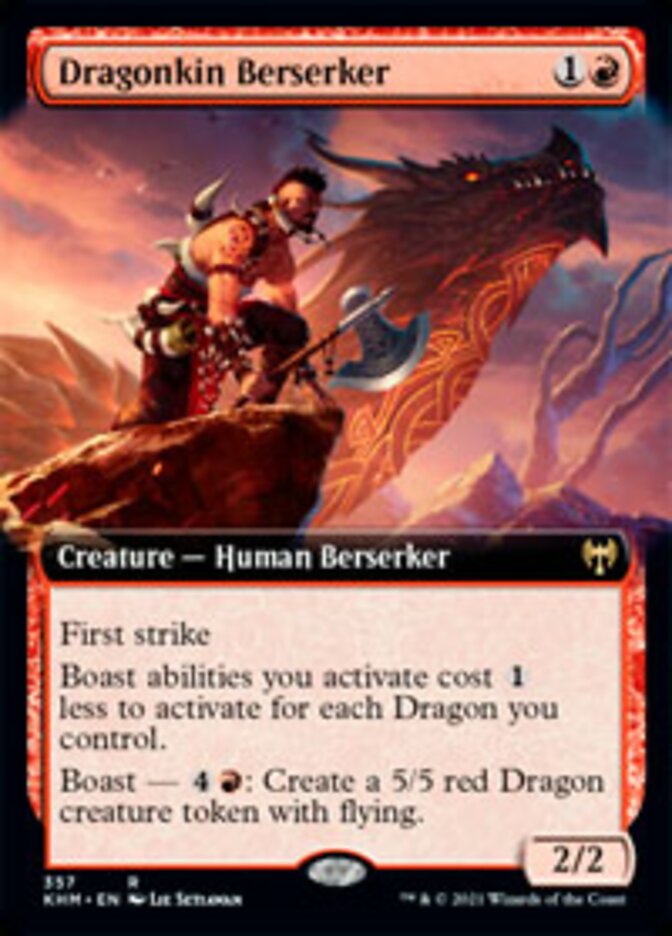 Dragonkin Berserker (Extended Art) [Kaldheim] | Gamers Paradise