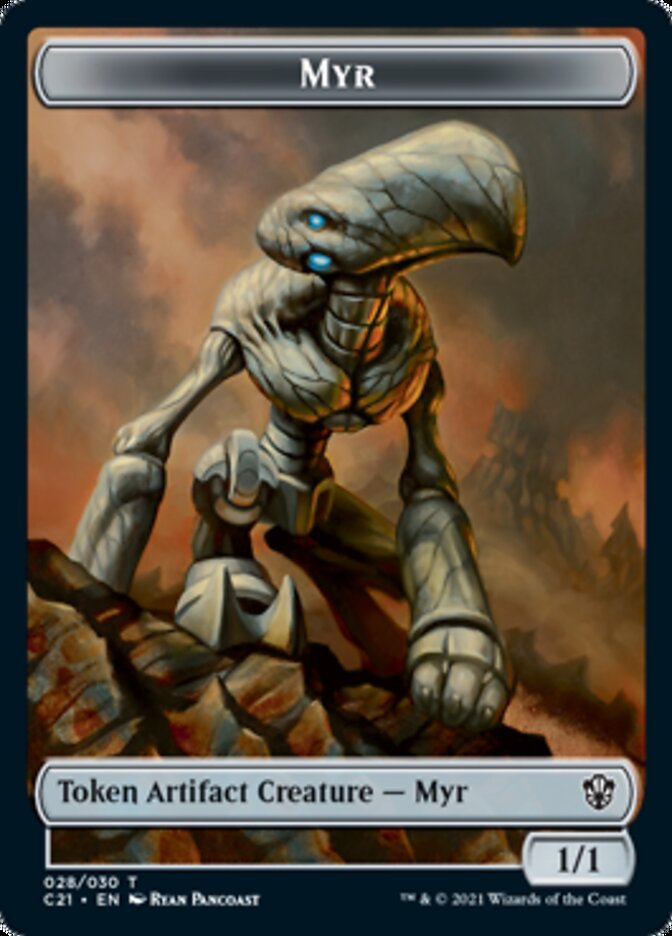 Myr // Treasure Double-Sided Token [Commander 2021 Tokens] | Gamers Paradise
