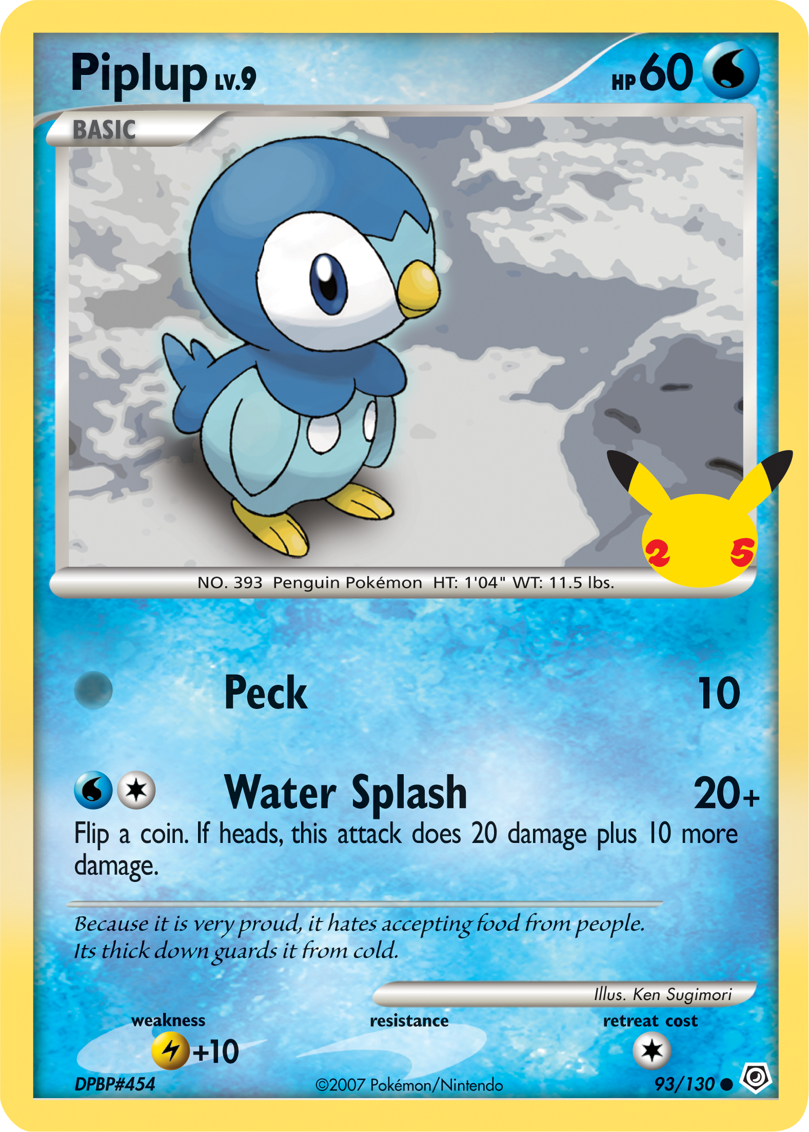 Piplup (93/130) (Jumbo Card) [First Partner Pack] | Gamers Paradise