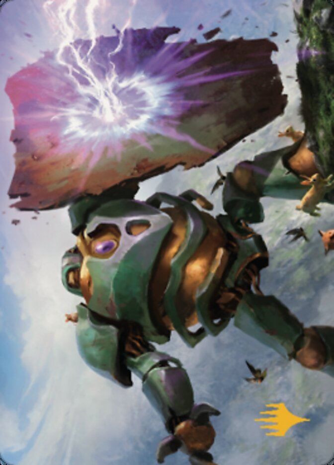 Walking Bulwark Art Card (Gold-Stamped Signature) [Dominaria United Art Series] | Gamers Paradise