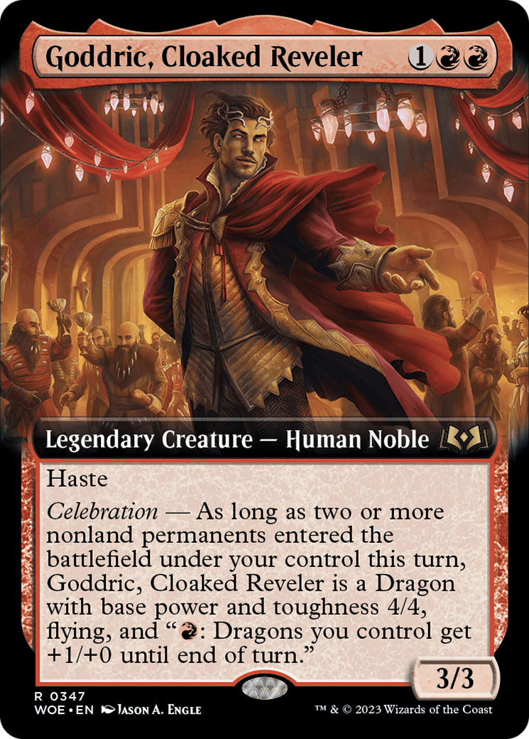 Goddric, Cloaked Reveler (Extended Art) [Wilds of Eldraine] | Gamers Paradise