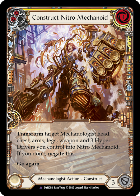 Construct Nitro Mechanoid // Nitro Mechanoid (Marvel) [DYN092] (Dynasty)  Cold Foil | Gamers Paradise