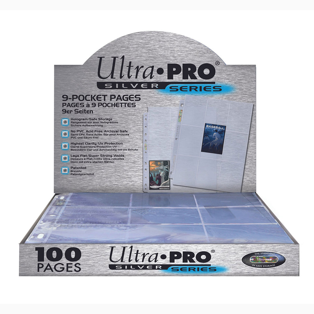 Ultra PRO: 9-Pocket Pages - Silver Series (3-Holes / 100-Pack) | Gamers Paradise