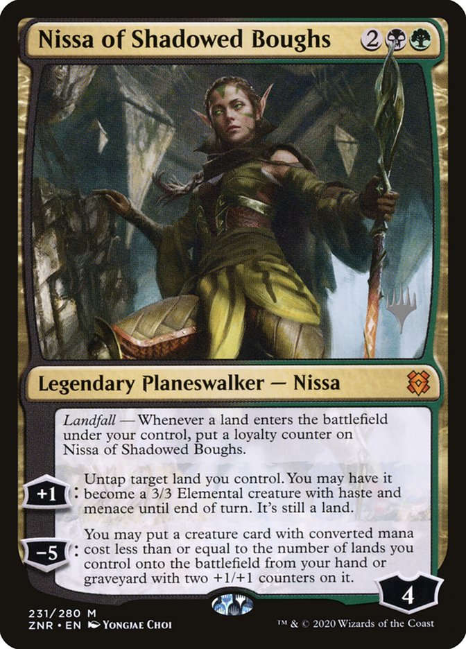 Nissa of Shadowed Boughs (Promo Pack) [Zendikar Rising Promos] | Gamers Paradise