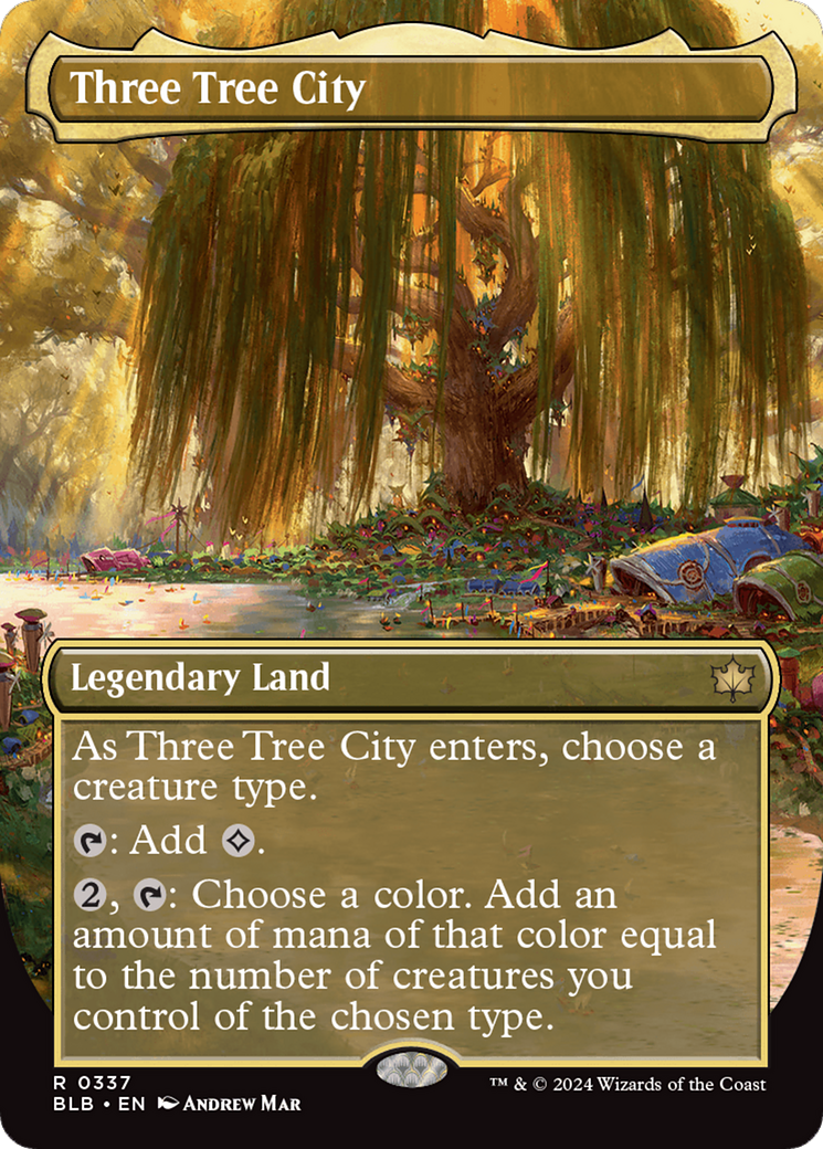 Three Tree City (Borderless) (0337) [Bloomburrow] | Gamers Paradise