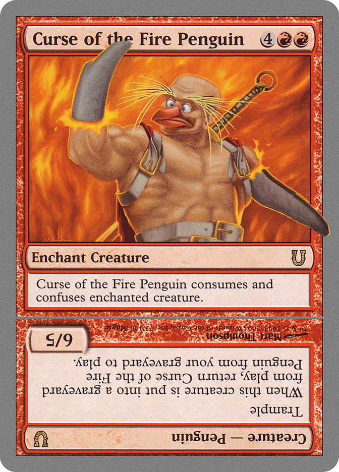 Curse of the Fire Penguin // Curse of the Fire Penguin Creature [Unhinged] | Gamers Paradise