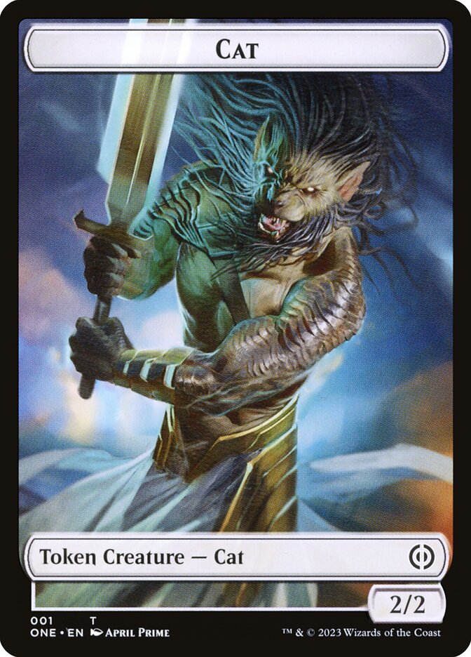 Phyrexian Goblin // Cat Double-Sided Token [Phyrexia: All Will Be One Tokens] | Gamers Paradise