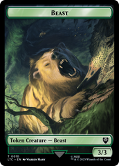 Beast // Treefolk Double Sided Token [The Lord of the Rings: Tales of Middle-Earth Commander Tokens] | Gamers Paradise
