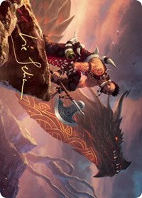 Dragonkin Berserker Art Card (Gold-Stamped Signature) [Kaldheim Art Series] | Gamers Paradise