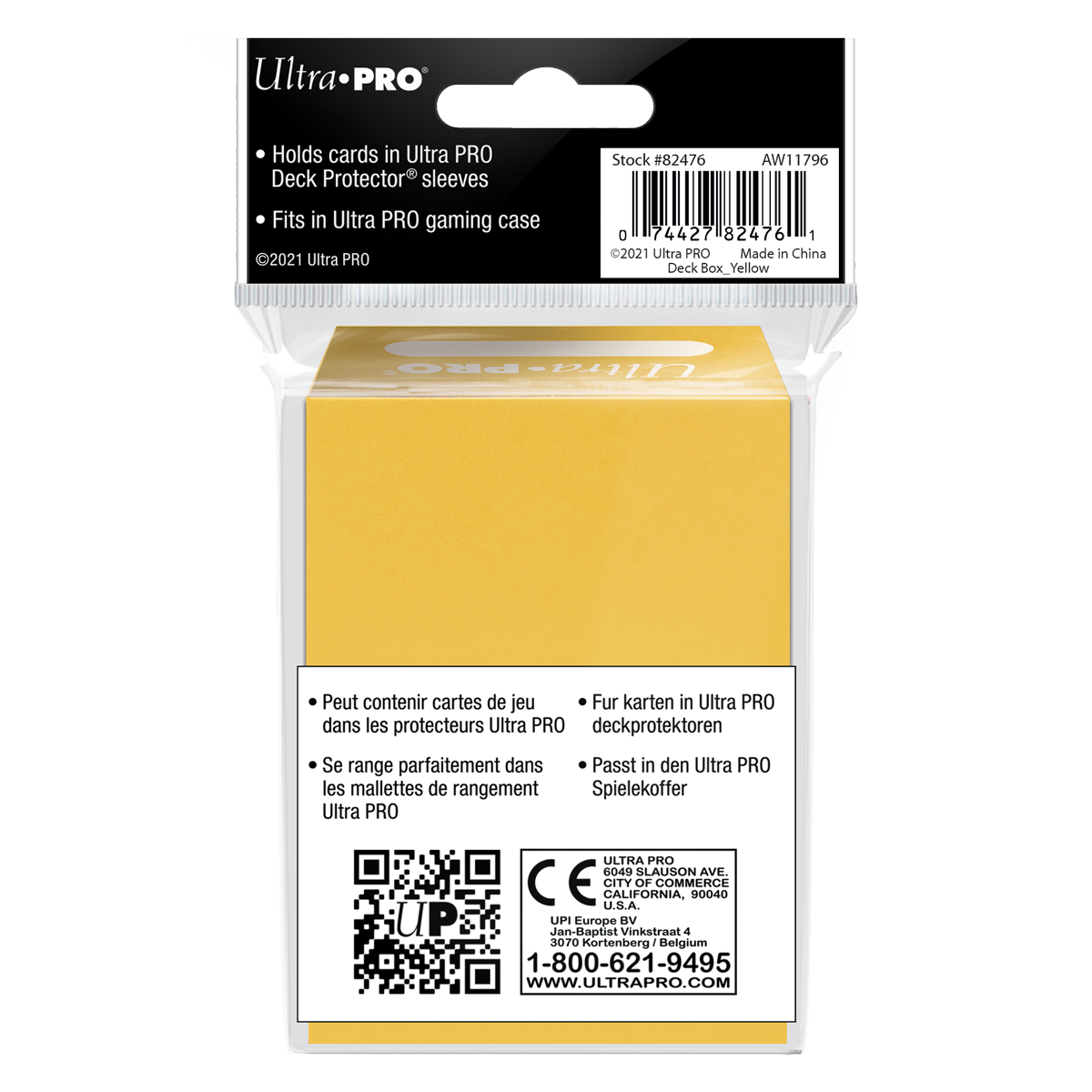 Ultra PRO: Deck Box - Solid Color (Yellow) | Gamers Paradise