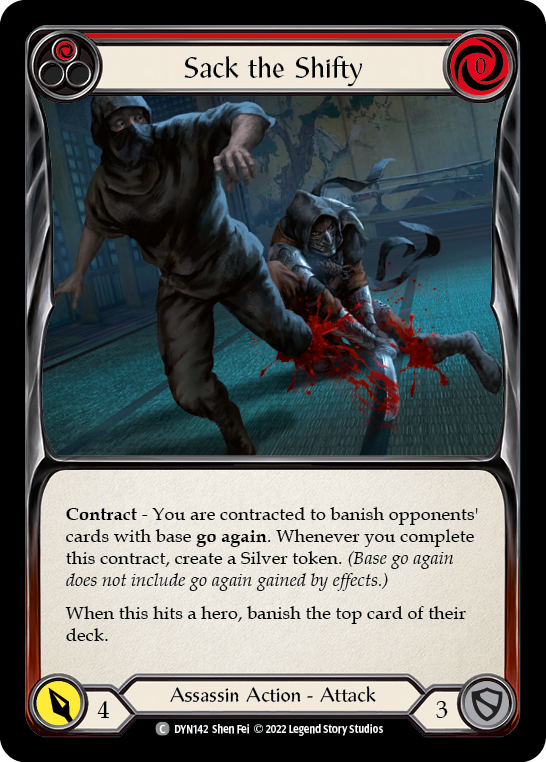 Sack the Shifty (Red) [DYN142] (Dynasty)  Rainbow Foil | Gamers Paradise