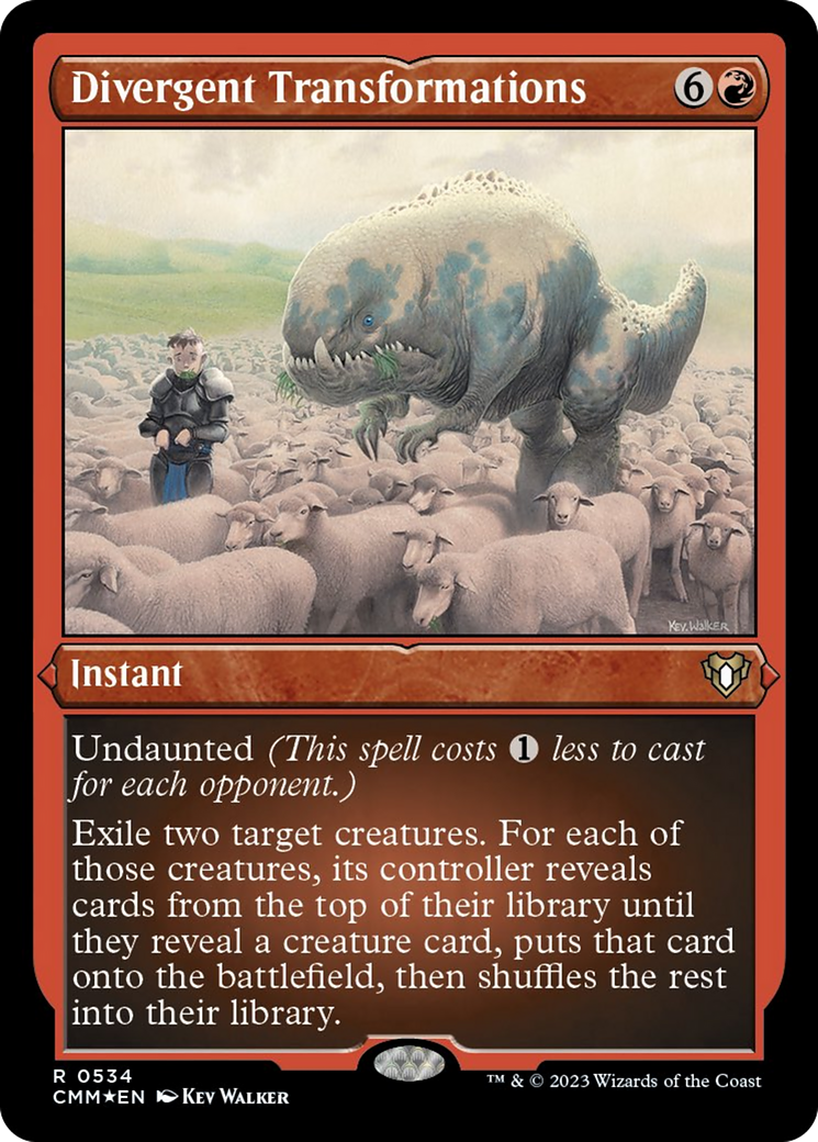 Divergent Transformations (Foil Etched) [Commander Masters] | Gamers Paradise