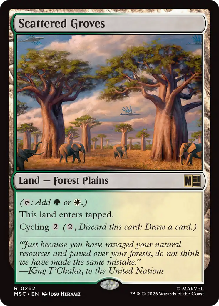 Scattered Groves (Surge Foil) [Marvel Super Heroes Commander] | Gamers Paradise