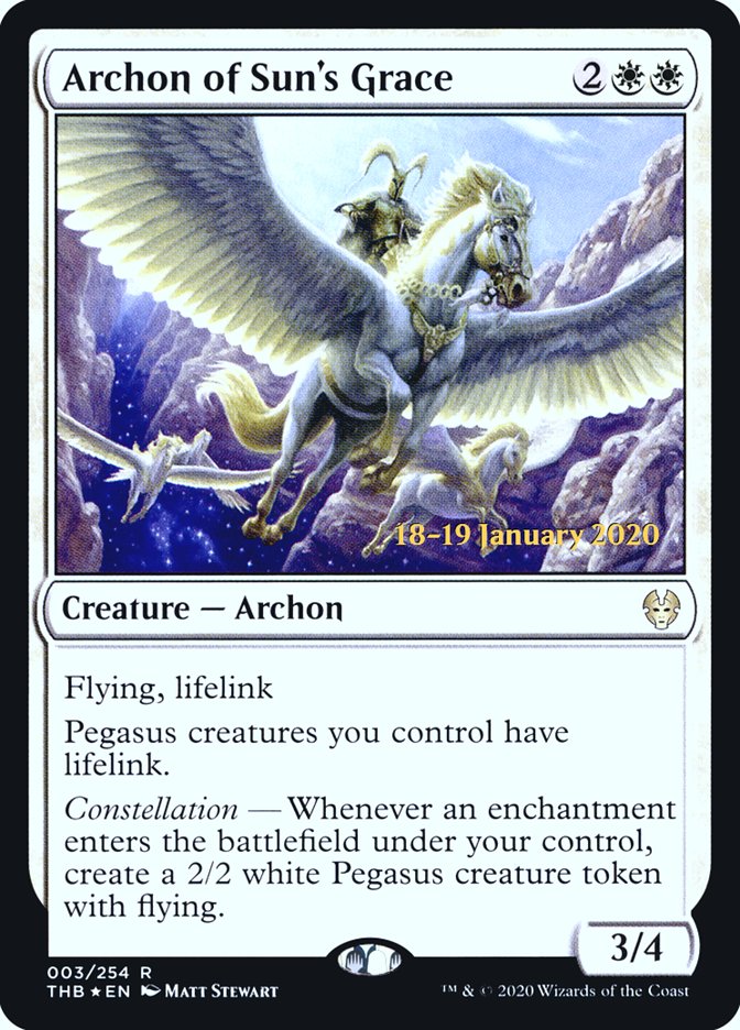 Archon of Sun's Grace [Theros Beyond Death Prerelease Promos] | Gamers Paradise