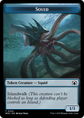 Squid // Human (26) Double-Sided Token [March of the Machine Commander Tokens] | Gamers Paradise